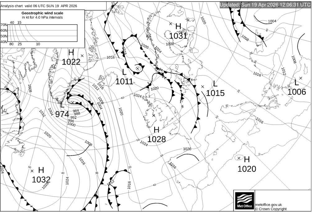 Current Surface Analysis (North Atlantic)